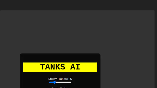 Tanks AI game preview