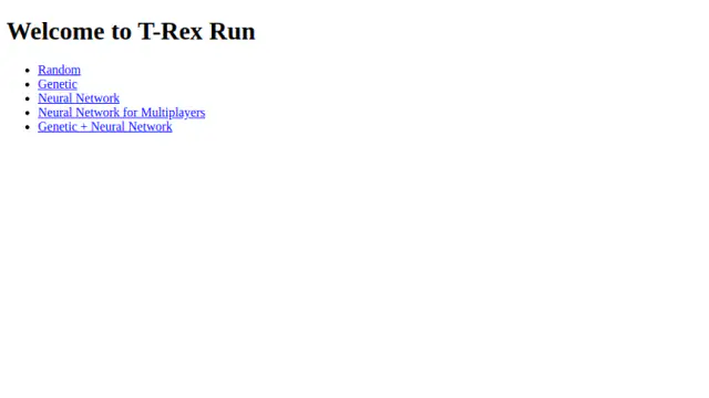 Tensorflow Rex Run game preview